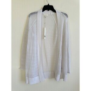 Caslon Women's Open Cotton Blend Cardigan In White Size XS $88